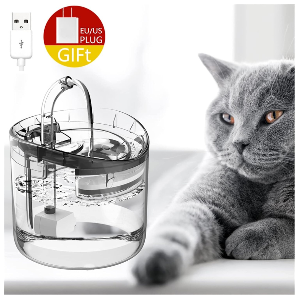 Fuente de Agua para mascotas 1.6 L - Velyzo