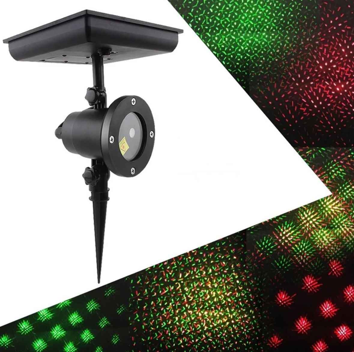 luces solar navidad laser