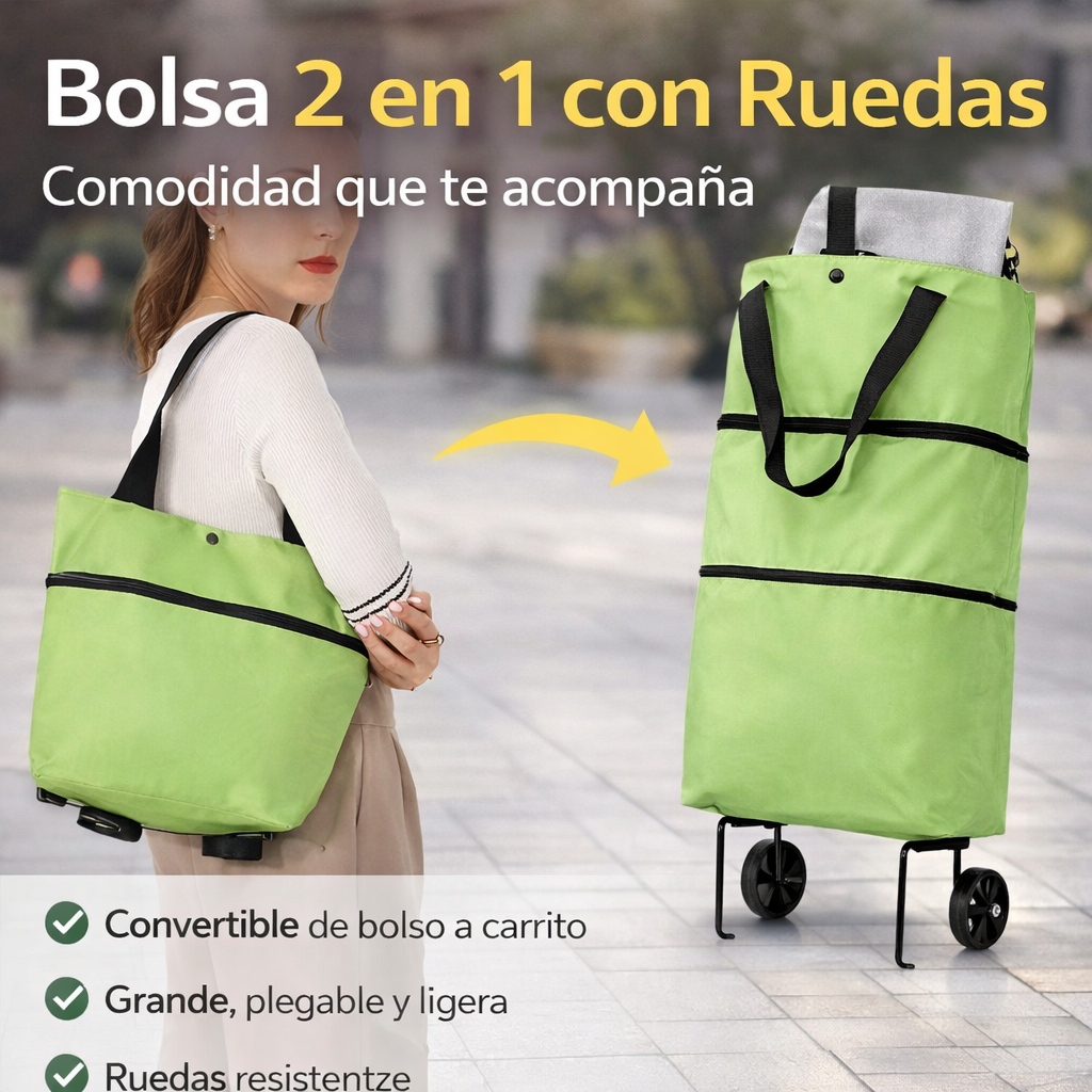 Y - Bolso Plegable Con Ruedas | 2 en 1 - Velyzo
