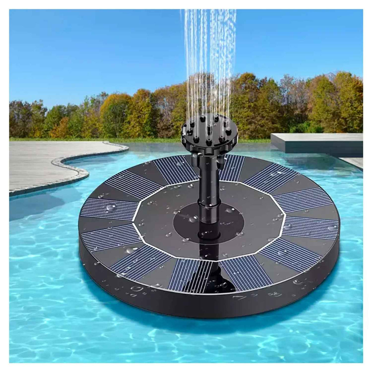 Fuente De Agua Solar Flotante Para Pisci